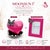 Art Deco Pink Butterfly Heart Cremation Urn With Hand Stand With Picture Frame With Silver Butterfly 7x9 Inches | Memorial Keepsake for Ashes, For Sale - Image 3 of 14