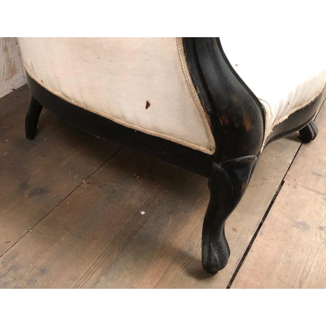 Late 19th Century Blackened Wood Napoleon The 3D Sofa For Sale - Image 4 of 7