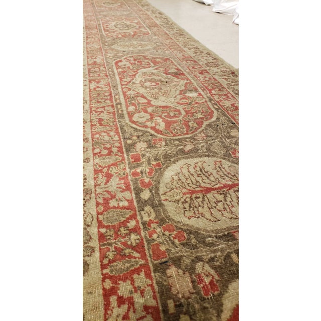 Late 19th Century Late 19th Century Antique Tabriz Carpet, Hadji Jalili Persian Rug, Earth Tones, Light Blue, Coral For Sale In New York - Image 6 of 12