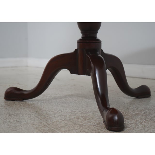 Wood Kittinger Colonial Williamsburg Cw-41 Leather Top Tilt Games Table For Sale - Image 7 of 18