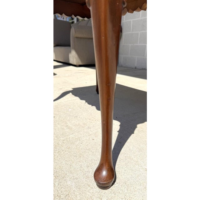 Late 20th Century Ethan Allen Solid Cherry Queen Anne Tea Table For Sale - Image 12 of 12