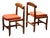 Vintage Dining Chairs in Oak and Velvet by Guillerme Et Chambron, France, 1960, Set of 2 For Sale