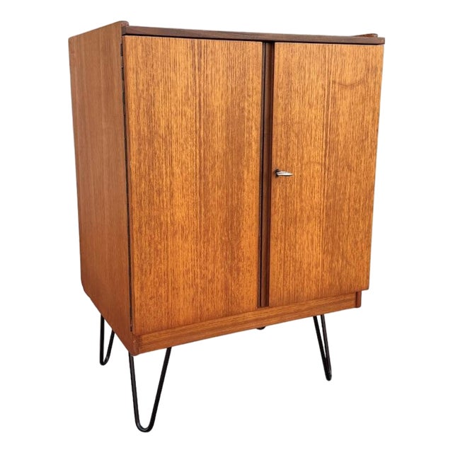 Mid 20th Century Teak Record Cabinet by Dynatron For Sale