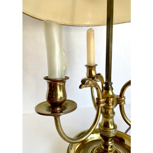 Early 20th Century Louis XVI Style Bouillotte Table Lamp With Eagle Head and Arrow Details For Sale In Los Angeles - Image 6 of 12