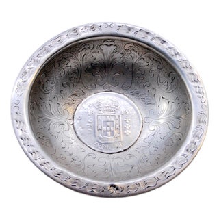 Silver Bonbon Box with Reliefs and Central Portuguese Coat of Arms, 1813 For Sale