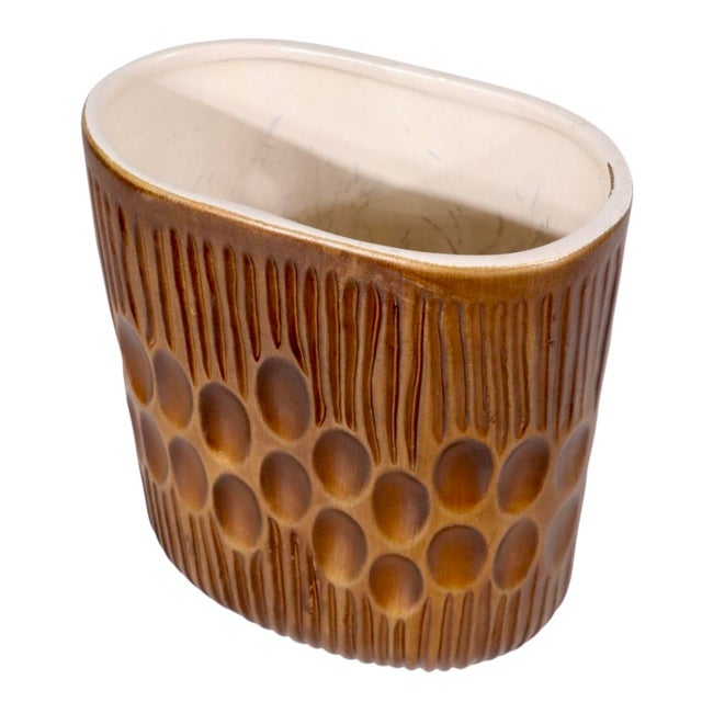 Haeger Mod Haeger Pottery Vase Planter in Bronze Glaze, Circa 1970s For Sale - Image 4 of 10