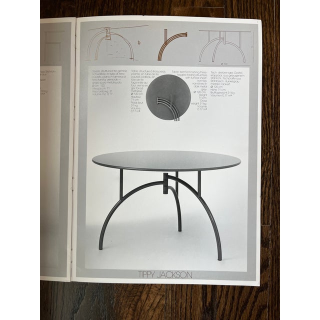 Metal Philippe Starck Aleph Ubik for Driade 47" Sculptural Tripod Dining Table, 1990 (Original Catalog) For Sale - Image 7 of 9