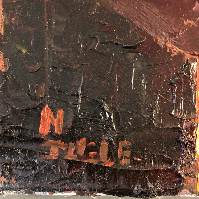 Original painting on stretched canvas 16 x 20 signed ? Bottom left Unframed