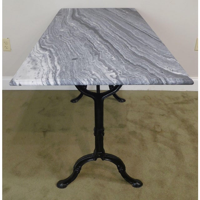 Antique Wrought Iron Base Marble Top Pastry Table Chairish