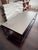 Extra Large Wrought Steel Escher Coffee Table in Brushed Steel With Diagonal Pattern by Hd Buttercup For Sale In Los Angeles - Image 6 of 9
