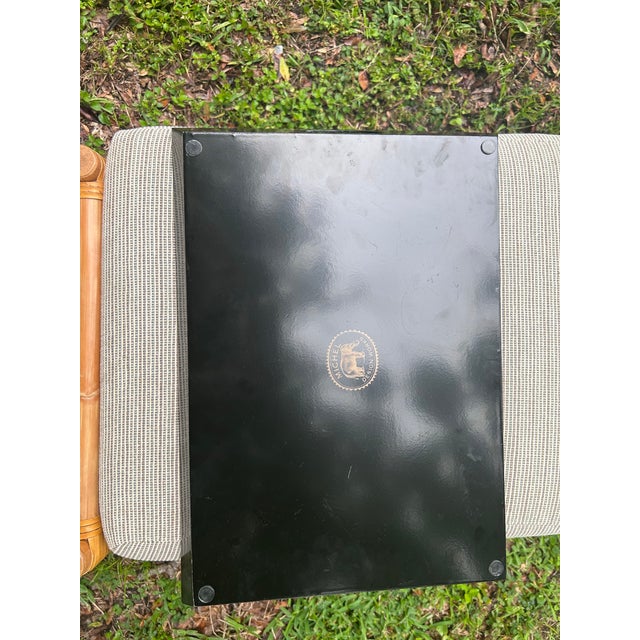1980s Michel Design Works Green Parrot Tray. For Sale - Image 9 of 9