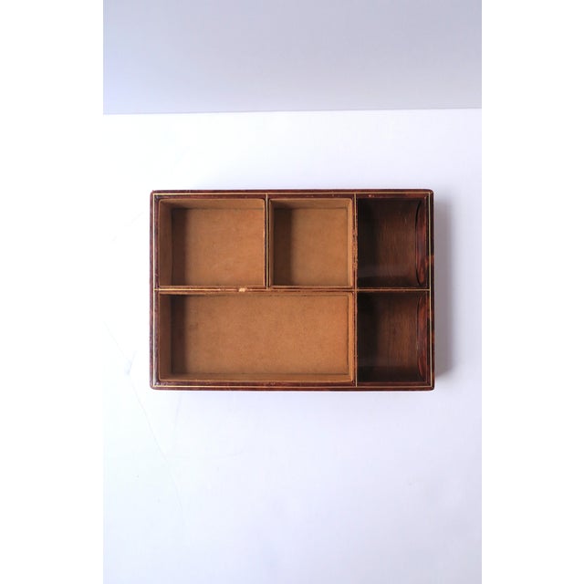 Mid 20th Century Italian Leather Jewelry Box Tray, Mid-20th Century For Sale - Image 5 of 12