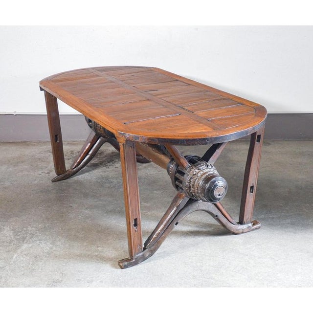 Rustic Handcrafted Wood Table For Sale - Image 12 of 18