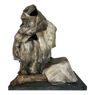 Belgian School Artist, Large Sculpture of Seated Figure, 20th Century, Ceramic For Sale