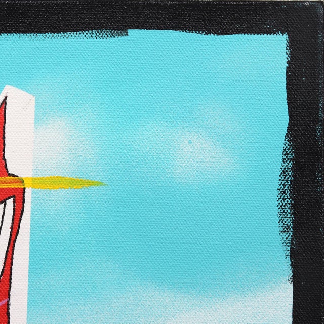 Contemporary Red Guy - Pop Art Cartoon Character Inspired Acrylic Painting on Canvas Original Artwork by Randy Morales For Sale - Image 3 of 8