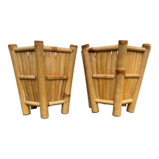 Bamboo Planters - a Pair For Sale
