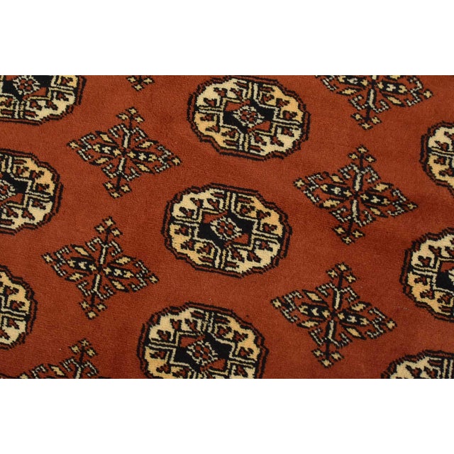 2020s Bokhara Rug 8’4” X 10’2” Orange Wool Tribal Hand-Knotted Oriental Carpet For Sale - Image 5 of 14