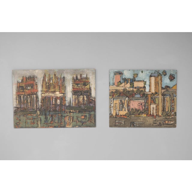 After Buffet, Compositions, Oil Paintings, 1970, Set of 11 For Sale - Image 11 of 18