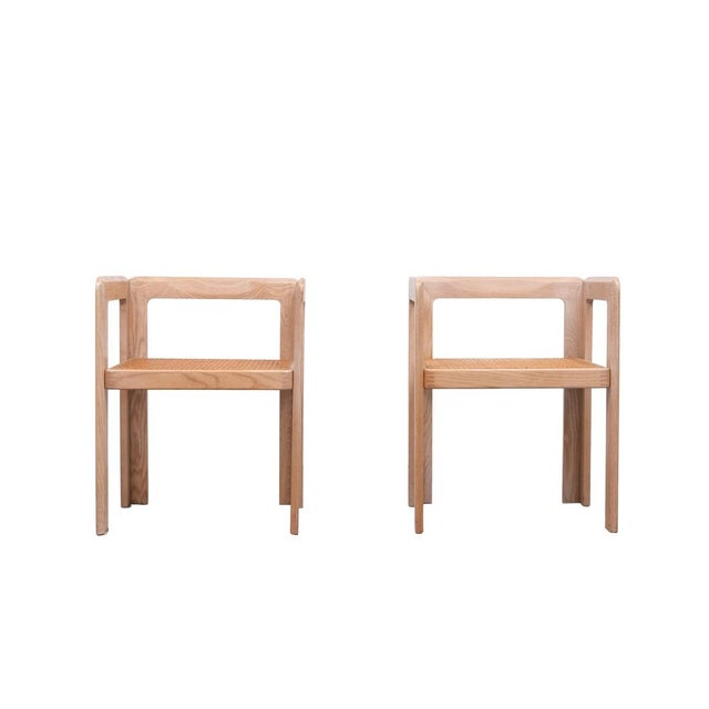 Pair of armchairs by Derk Jan de Fries. Derk Jan de Fries was a Dutch designer who emigrated to Italy. Very little...