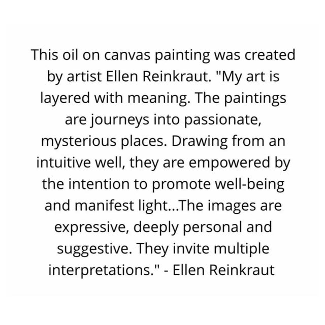 Dark Green “Starlight” By, Ellen Reinkraut Abstract Expressionist Original Oil on Canvas For Sale - Image 8 of 9