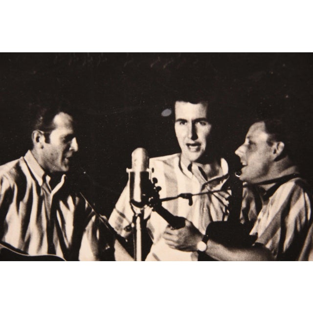 Black and white photograph of the iconic American folk and pop music group that launched in the late 1950's to the late...