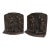 Vintage Cast Iron “The Angelus” Bookends After Jean-François Millet – Pair With Original Bronzed Finish For Sale