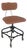Rare 1970s Adjustable Drafting Task Chair by Toledo Metal Furniture Co., With Covered Seat and Back For Sale