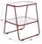 Contemporary Zunia 2 Tier Accent Table in Brick Red For Sale - Image 3 of 8