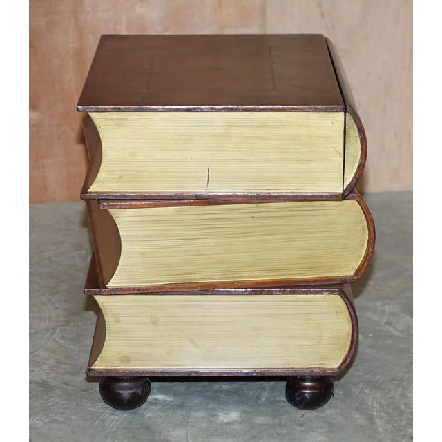 Leather Bound Side Tables with Drawers, Set of 2 For Sale - Image 15 of 18
