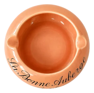 Vintage La Bonne Auberge Antibes Restaurant Peach Pink Ashtray