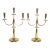 Pair of Vintage Brass Candelabra by Tommi Parzinger for Dorlyn Silversmiths For Sale