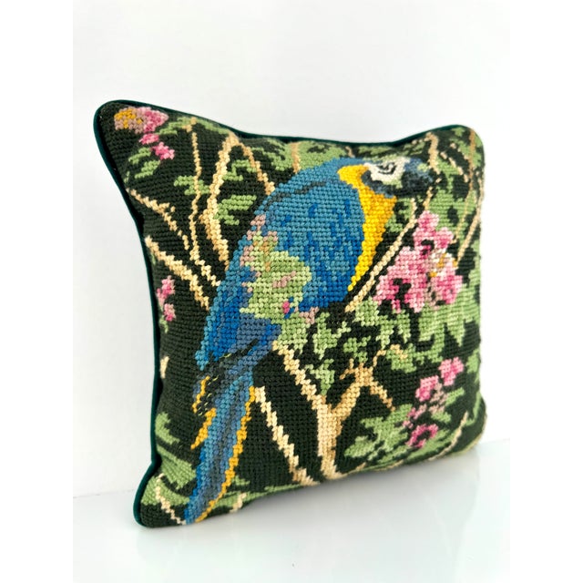 Vintage Parrot Design Pillow For Sale In Little Rock - Image 6 of 9