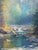 This pastel artwork captures a serene moment along a waterway in the Olympic Peninsula, where soft hues blend to create a...