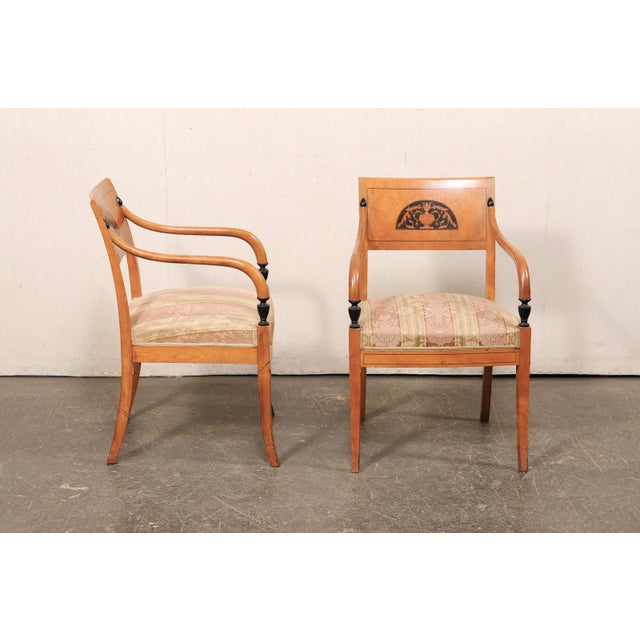 Mid 19th Century Pair of Mid 19th Century Danish Birch Armchairs For Sale - Image 5 of 13