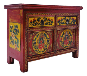 Tibetan Bedside Tables, 1980s, Set of 2