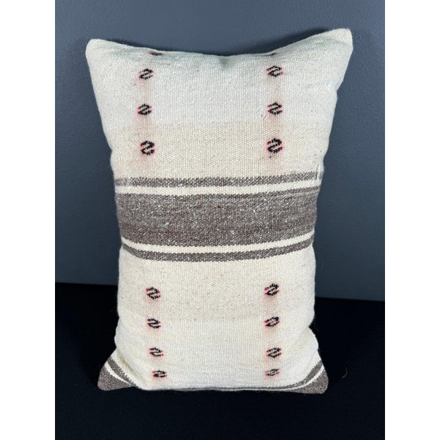Turkish Hemp Pillow Cushion Natural Beige Brown Pillow Cushion Cover 16 "x 24" For Sale - Image 4 of 4