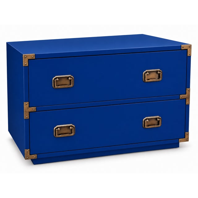 Mid Century Modern Campaign Nightstands - Pair For Sale In San Diego - Image 6 of 7