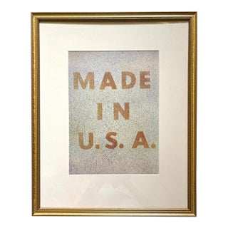 Framed Edward Ruscha Offset Litho, "America: Her Best Product (Made in U.S.A.)" For Sale