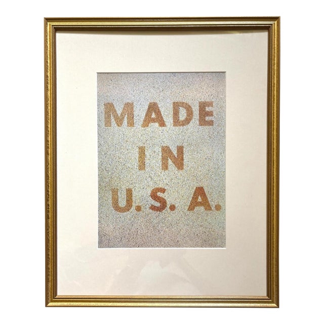 Framed Edward Ruscha Offset Litho, "America: Her Best Product (Made in U.S.A.)" For Sale