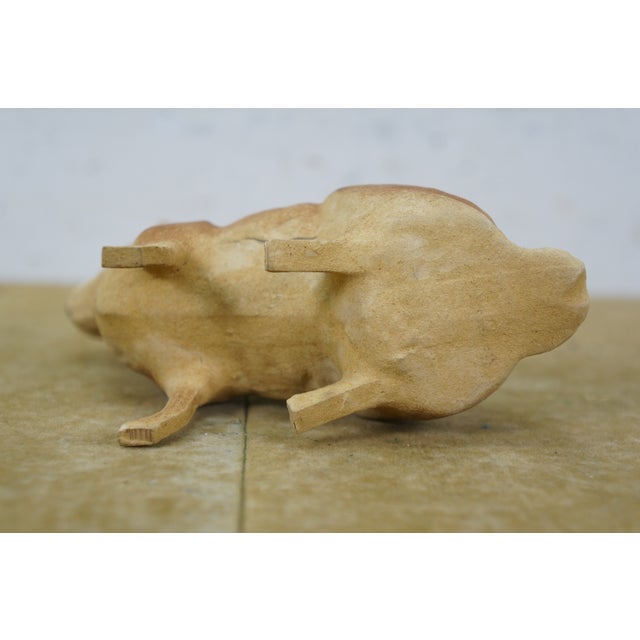 Antique German Paper Mache Easter Bunny Rabbit Candy Container 6" For Sale - Image 9 of 13