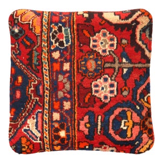 Pasargad Vintage Hand Knotted Farahan Rug Pillow For Sale
