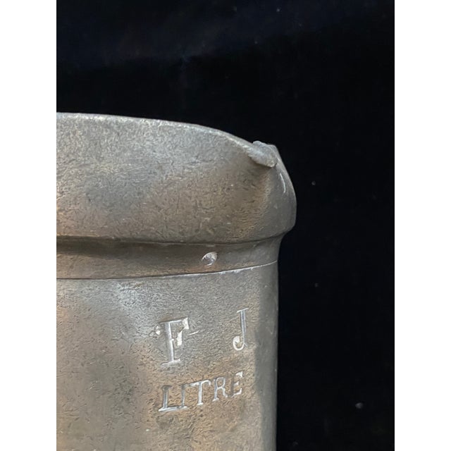 Metal Pewter Pitcher by Albert and Muller, Lille, France, 1900s For Sale - Image 7 of 12