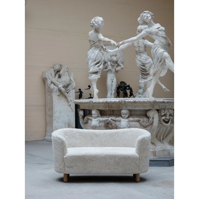 Mogens Lassen Dark Grey and Smoked Oak Raf Simons Vidar 3 Mingle Sofa by Lassen For Sale - Image 4 of 7