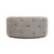 The Round Tufted Ottoman from Zentique in grey linen offers a sophisticated neutral accent. Fully upholstered with allover...