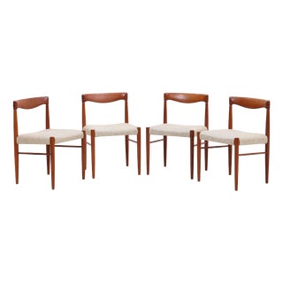 Chairs in Teak by Henry W. Klein for Bramin, Set of 4 For Sale