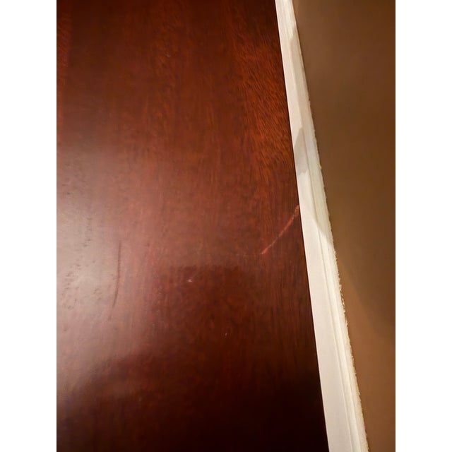 Vintage Mersman Mahagony Demilune Hexagon Entryway Table - 1960s For Sale - Image 6 of 12