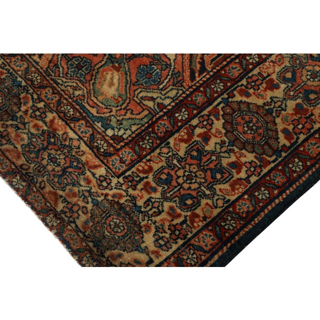 Late 18th Century Antique Persian Sarouk Rug in Golden-Brown With Floral Patterns - Rug & Kilim For Sale - Image 5 of 8