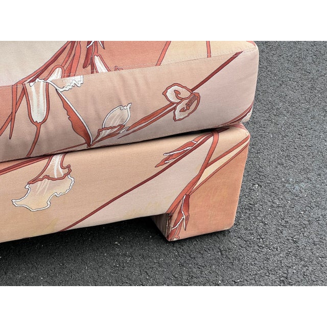 Textile Postmodern Loveseats Karl Springer Style by Parsons - a Pair For Sale - Image 7 of 11