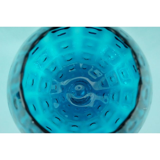 Large Vintage Blue Glass Cup Vase, 1970s For Sale - Image 12 of 18