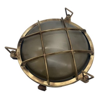 Naval Ceiling or Wall Light in Bronze, Italy, 1990s For Sale